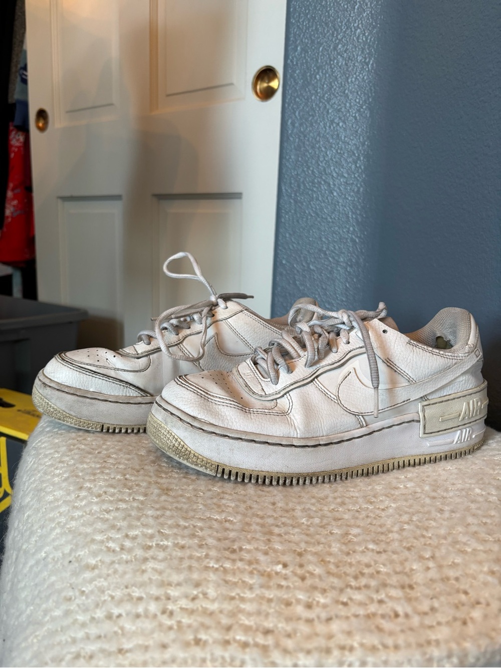 Nike Women’s Off-White Leather Platform Sneakers